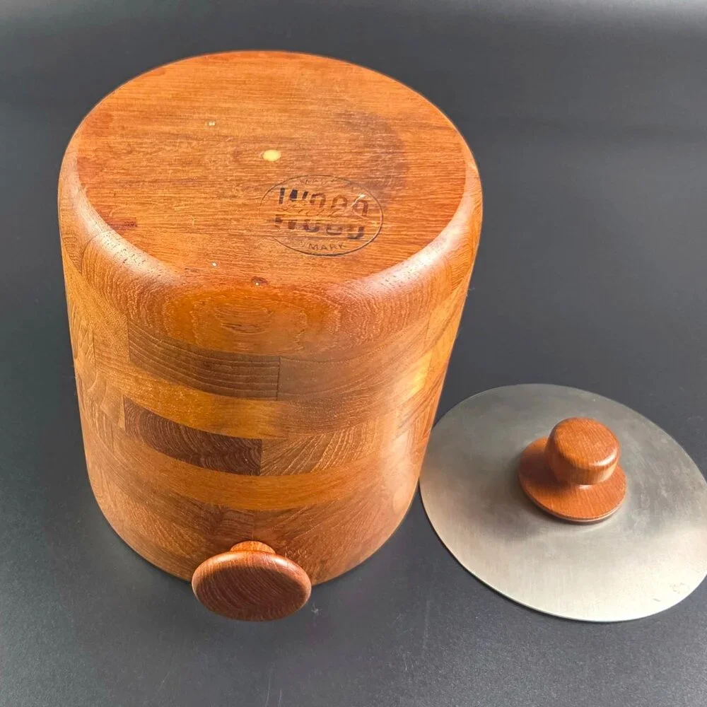 Vintage Danish Teak Ice Bucket with Lid – Sheffield, England